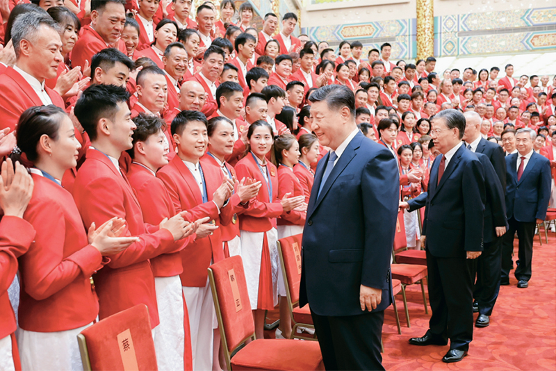 4.2024年8月20日,接见第33届夏季奥林匹克运动会中国体育代表团全体成员.jpg 4.2024年8月20日,接见第33届夏季奥林匹克运动会中国体育代表团全体成员.jpg